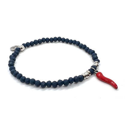 Bracciale "good luck!" blu notte